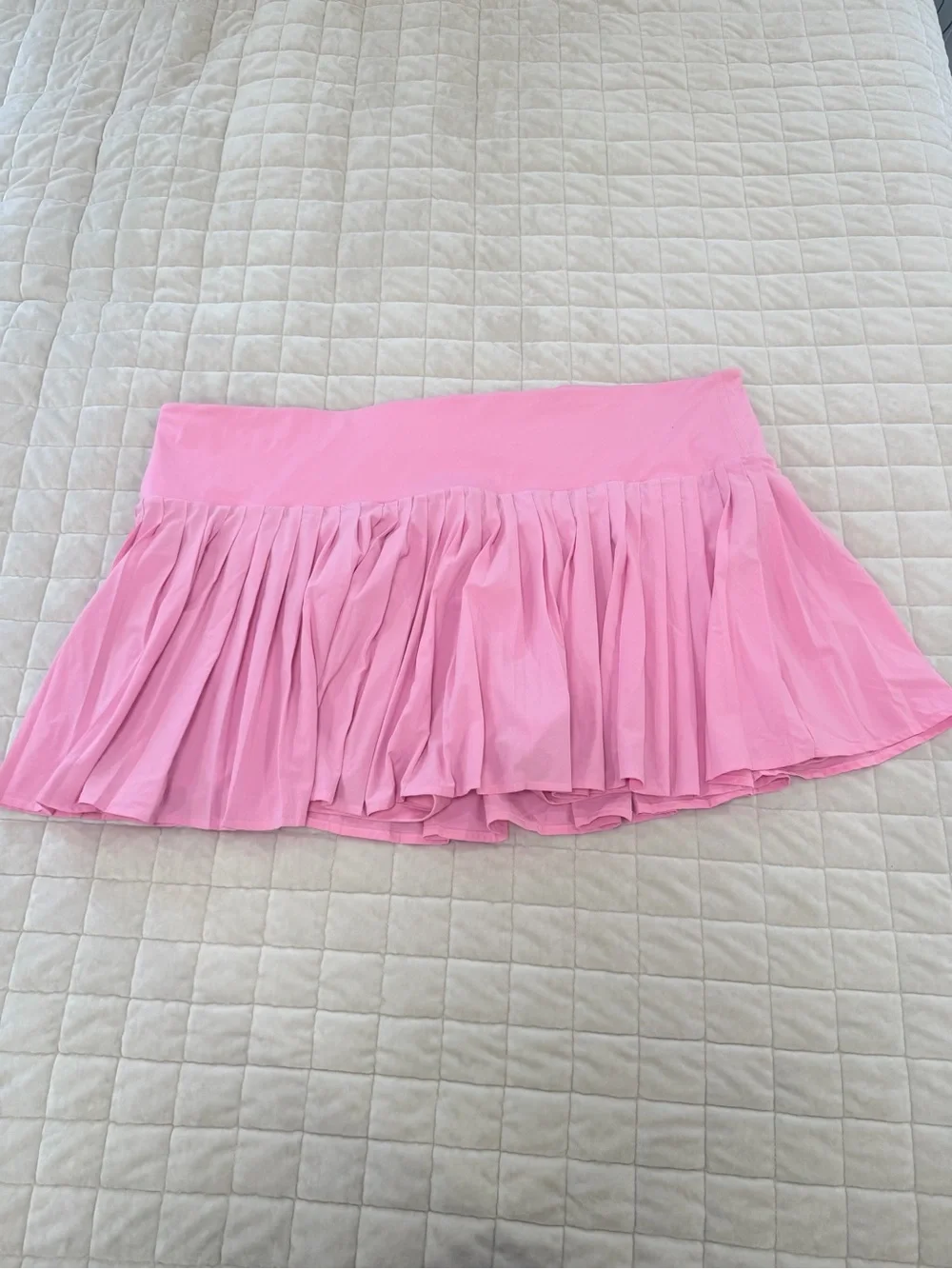 all in motion Pink Pleated Skater Mini Skirt